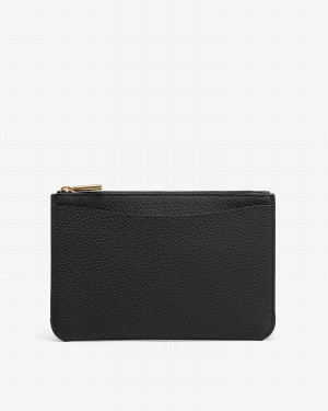 Pouches Damskie Cuyana System Zamkiem Czarne | XHY595MJ