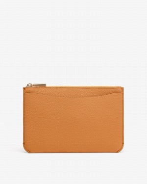 Pouches Damskie Cuyana System Zamkiem Żółte | ZCH4526QV