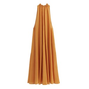 Sukienka Damskie Cuyana Gathered-Neck Maxi Cover Up Żółte | DNZ4411BM