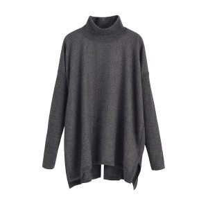 Swetry Damskie Cuyana Alpaca Open-Back Turtleneck Szare | JAB7491ZM