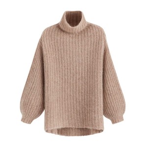 Swetry Damskie Cuyana Alpaca Wełna Turtleneck Khaki | VSN3932YP