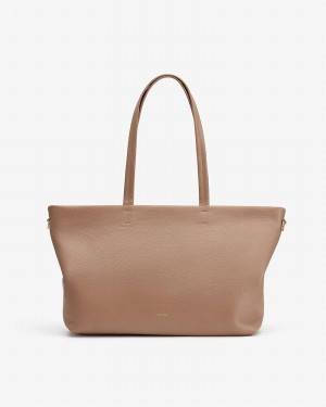 Torby Tote Damskie Cuyana Small Easy Zamkiem Khaki | NJH9832BP