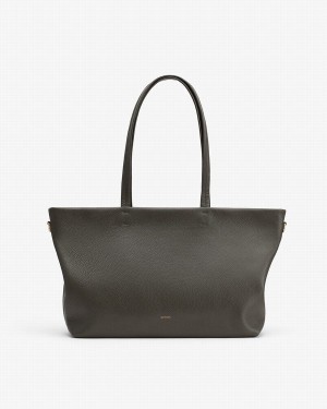 Torby Tote Damskie Cuyana Small Easy Zamkiem Ciemny Zielone | QZQ5380KE