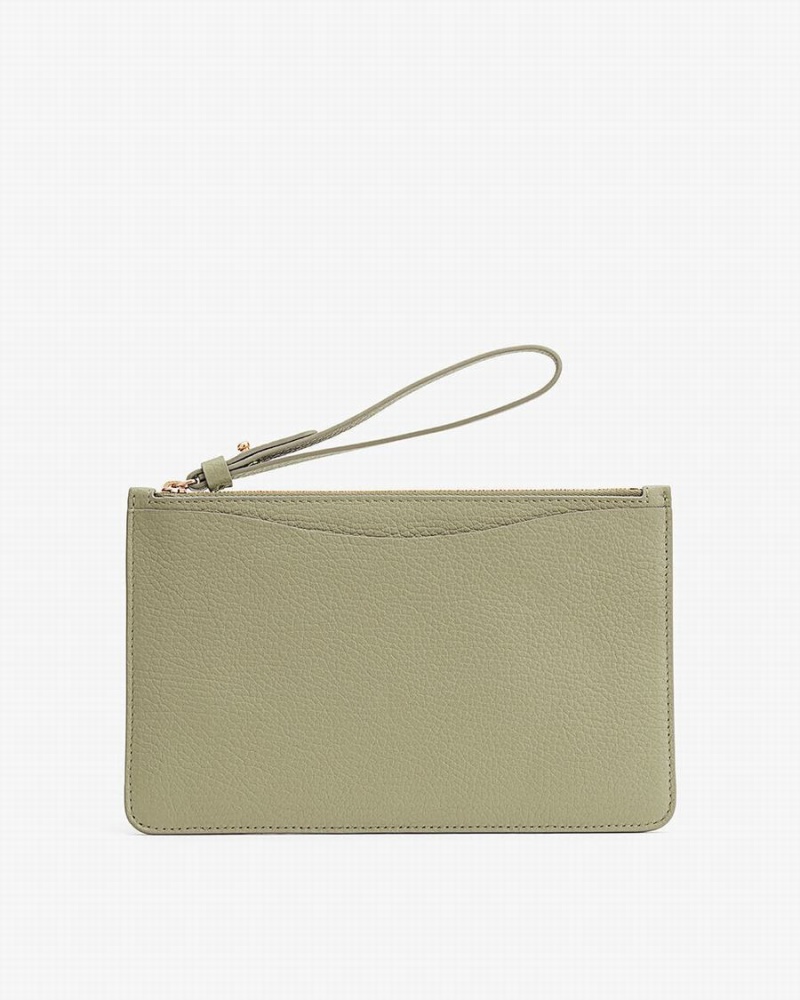 Portfele Damskie Cuyana Slim Wristlet Zielone | EKN5176BH