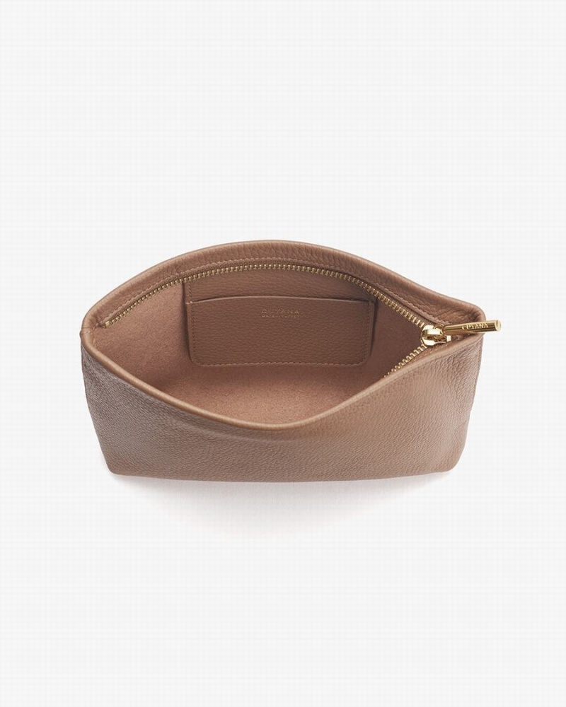 Pouches Damskie Cuyana Mini Zamkiem Khaki | JEQ7894EJ