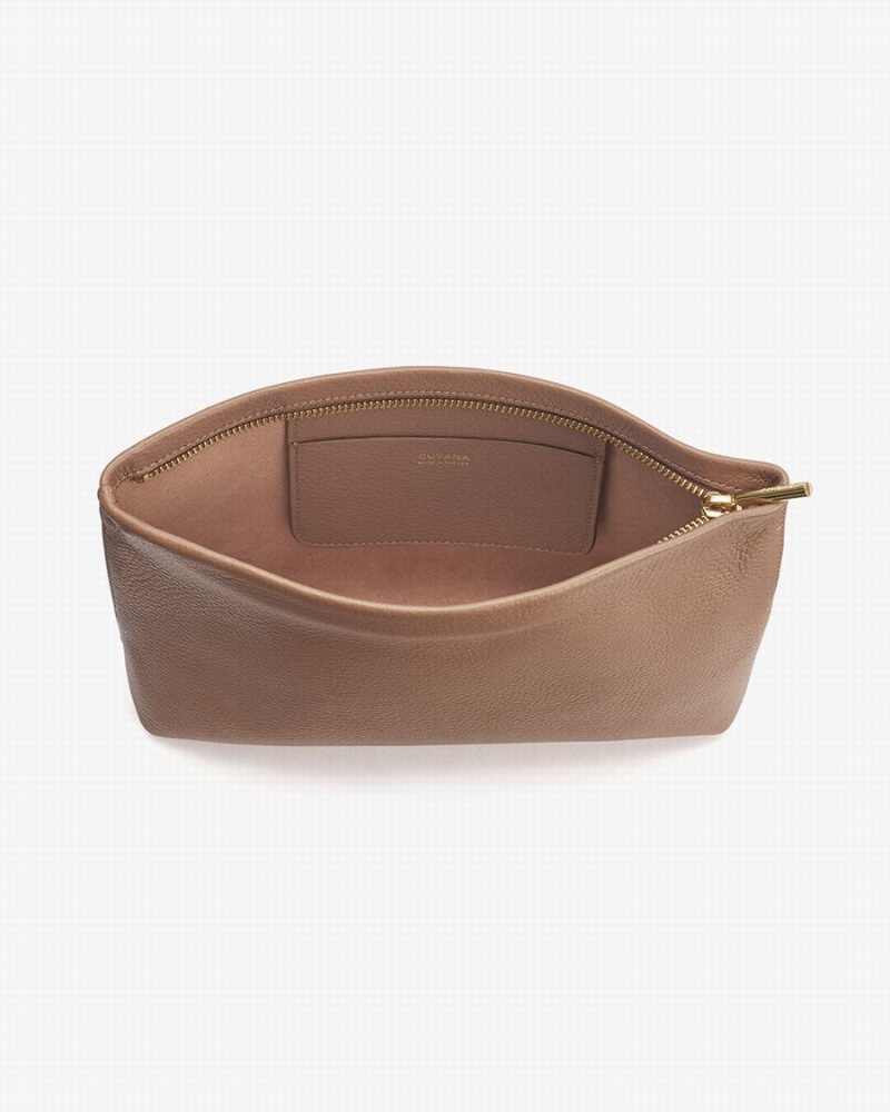 Pouches Damskie Cuyana Small Zamkiem Khaki | LZY826UP