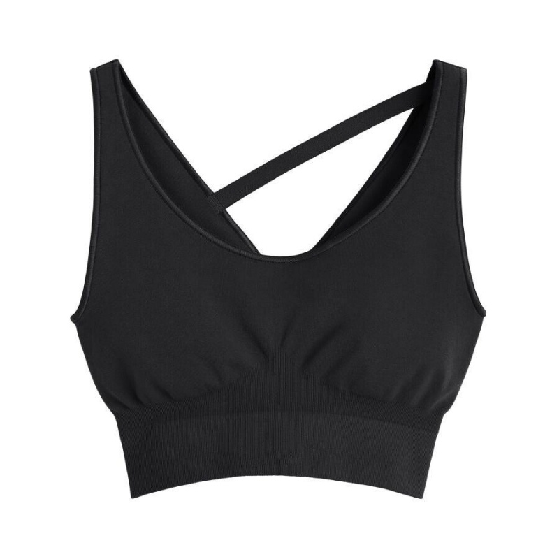 Przycięte Topy Damskie Cuyana Stretch Czarne | BGD832MX