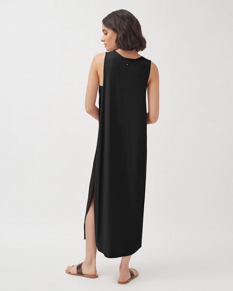 Sukienka Damskie Cuyana Drape-Back Czarne | ZQT10022DA