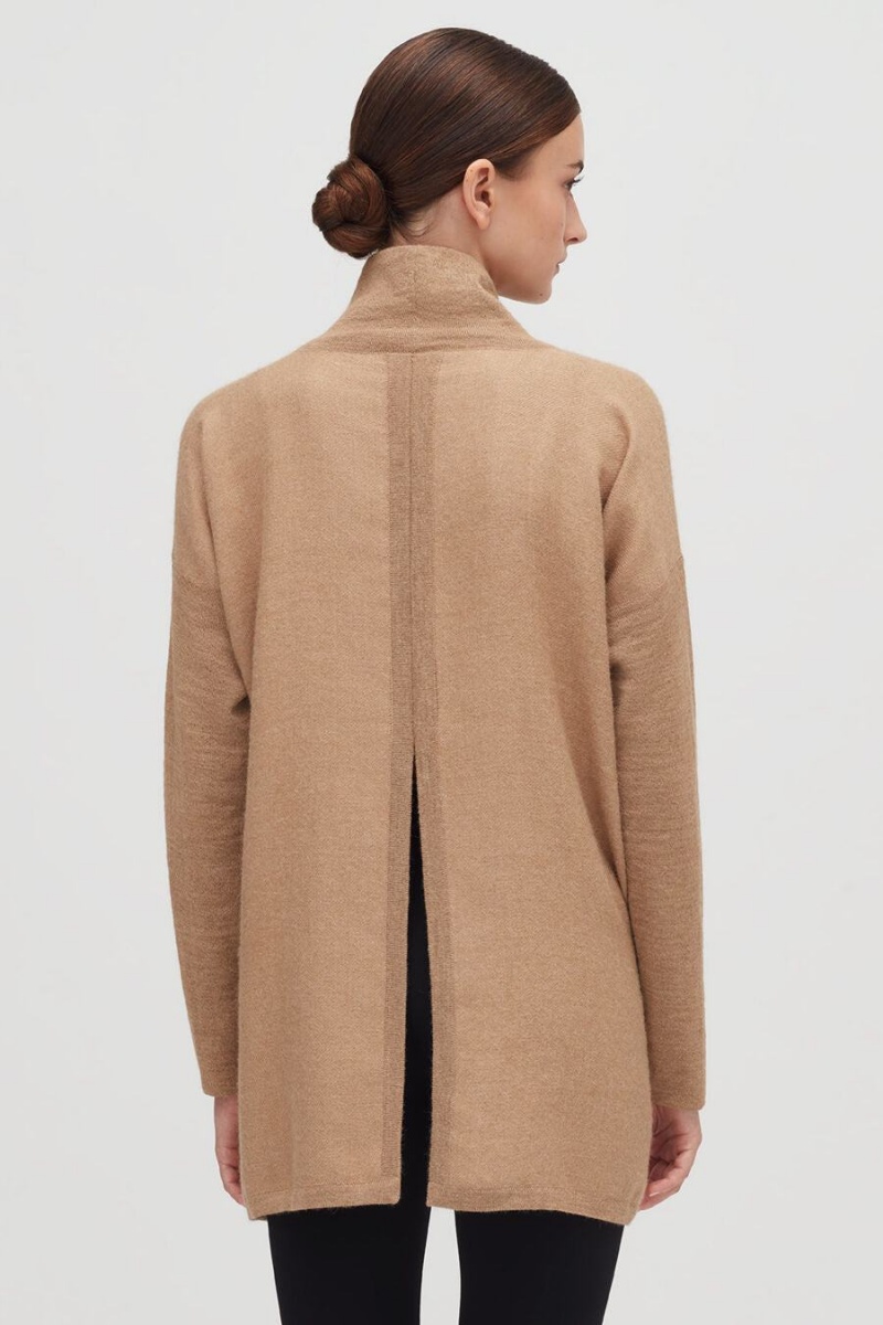 Swetry Damskie Cuyana Alpaca Open-Back Turtleneck Brązowe | RZJ9936KG