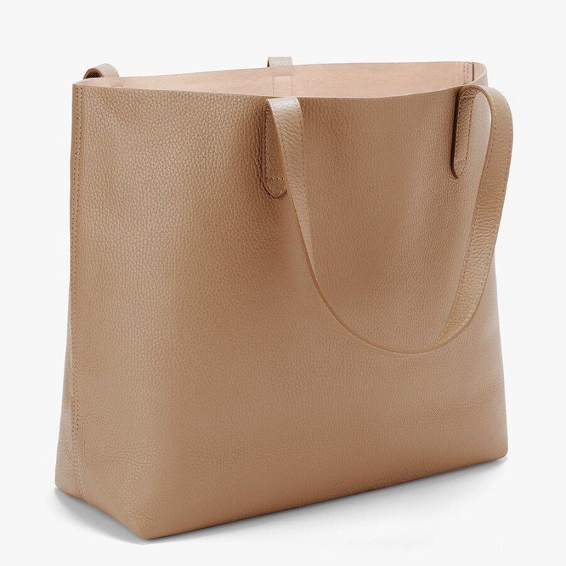 Torby Tote Damskie Cuyana Klasyczne Structured Skórzane Khaki | BMD268AU