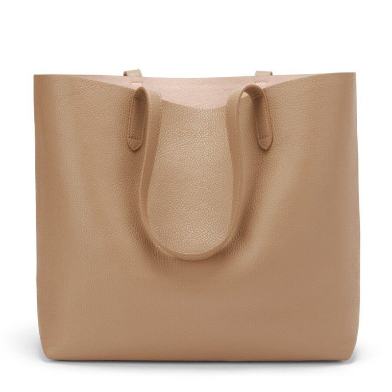 Torby Tote Damskie Cuyana Klasyczne Structured Skórzane Khaki | BMD268AU