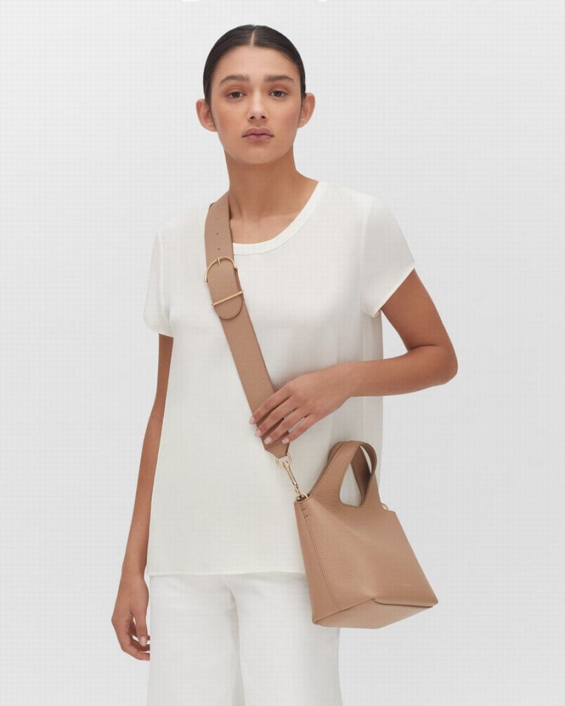 Torby Tote Damskie Cuyana Mini System Khaki | QHR8965MX