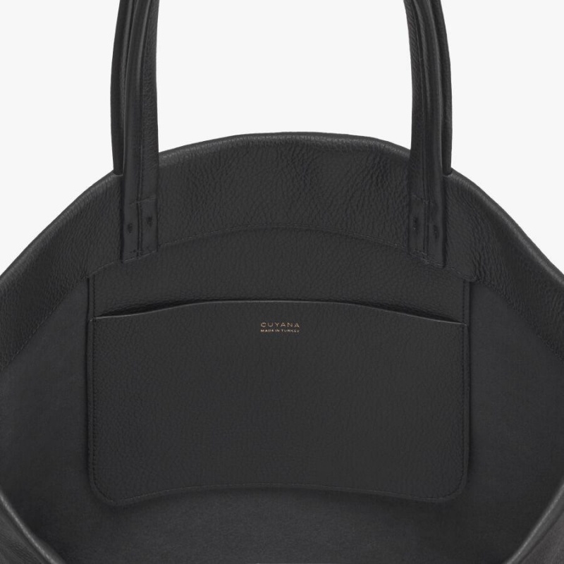 Torby Tote Damskie Cuyana Small Easy Czarne | JLC5510LG