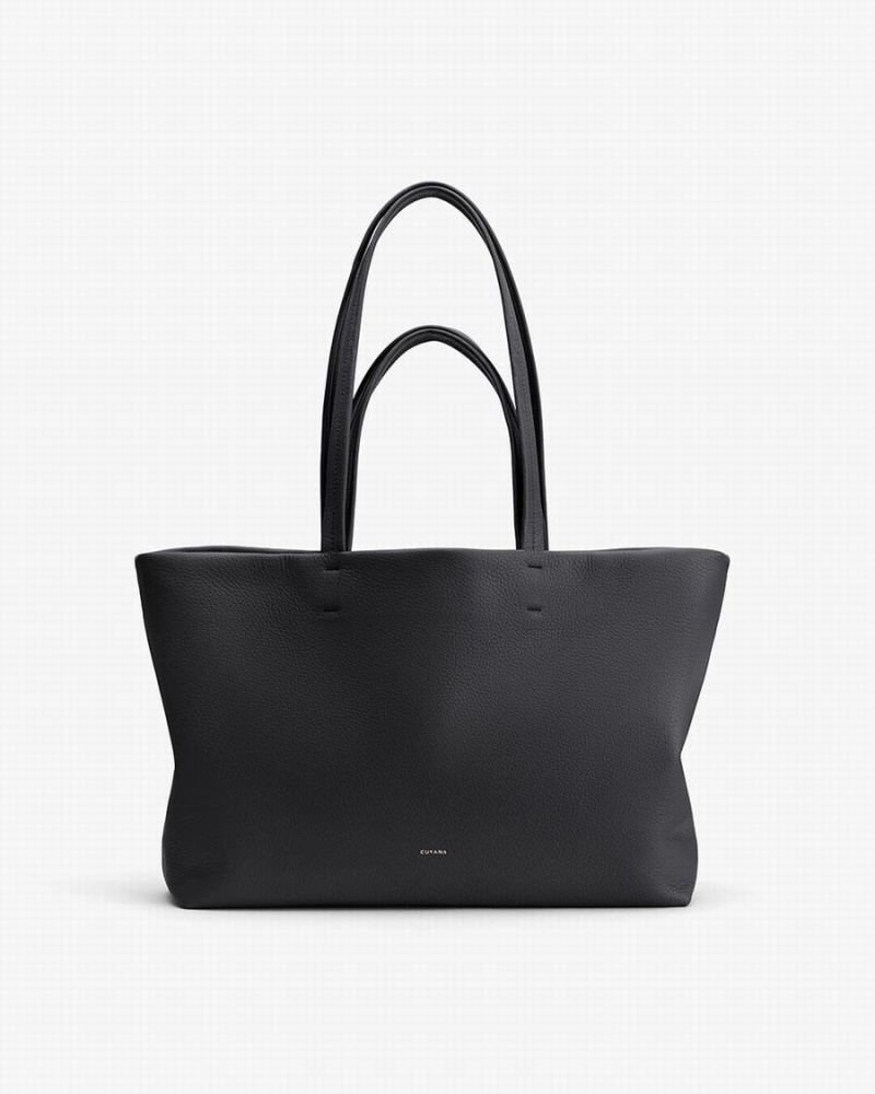 Torby Tote Damskie Cuyana Small Easy Czarne | JLC5510LG