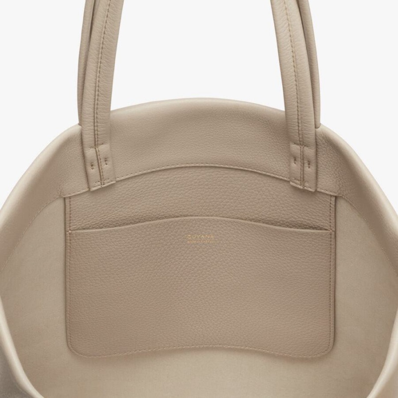 Torby Tote Damskie Cuyana Small Easy Szare | SMU1065VY