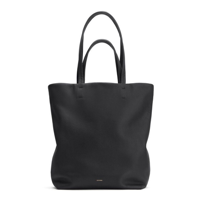 Torby Tote Damskie Cuyana Wysokie Easy Czarne | YAK9385NM